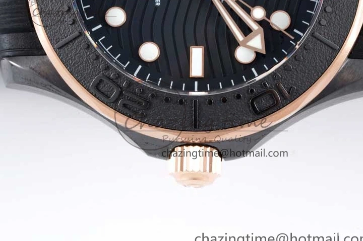0521 Stretchable Seamaster Diver 300M ORF 1:1 Best Edition Black Ceramic Black Dial on Black Rubber Strap A 7794